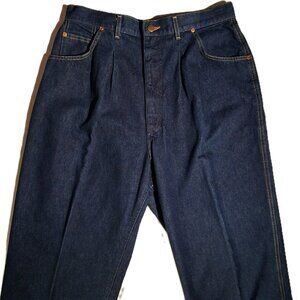 VINTAGE LEE JEANS sz 18  Tapered Leg  Pleated  Retro 1980's  Union Made in USA